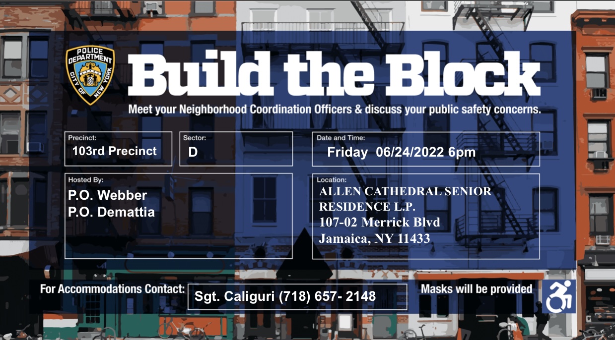 Nypd Rd Precinct On Twitter Attend Sector D Buildtheblock In