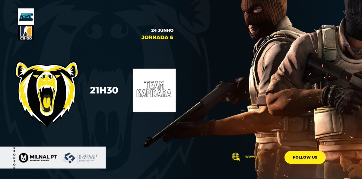 OdivelasSC's tweet photo. Aqui vai disto! Jornada 6 da SCL🙌
𝑵𝒂 𝒄𝒂𝒗𝒆𝒓𝒏𝒂 𝒎𝒂𝒏𝒅𝒂 𝒐 𝒖𝒓𝒔𝒐 ⚡
#csgo #scl #scleague #odivelassc #osc https://t.co/uSC1p2K8ni