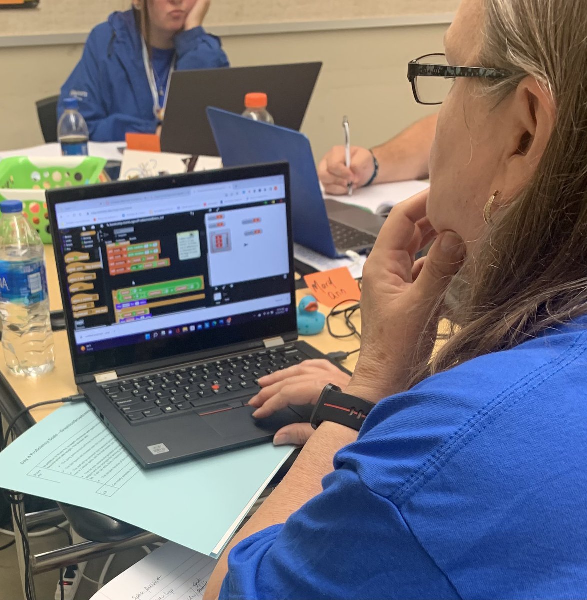heymrscoach's tweet photo. Final day of SNAP! Bootcamp workshop for @AplusCR with some Alabamaโs CS teachers working on their craft #flowchartTemplatesAreCool #embraceTheProductiveStruggle https://t.co/2QgVVyvCNU