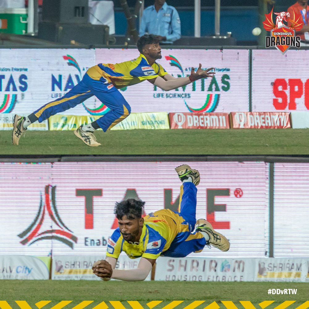 DindigulDragons's tweet photo. Our fielders have stepped up and ensured the bowlers are well supported. RTW need 8️⃣3️⃣ runs from 6️⃣0️⃣ balls.

#DDvRTW #DDvsRTW #TNPL2022 #TNPL #DindigulDragons #IdhuNeruppuDa https://t.co/lyYvQWDJiT