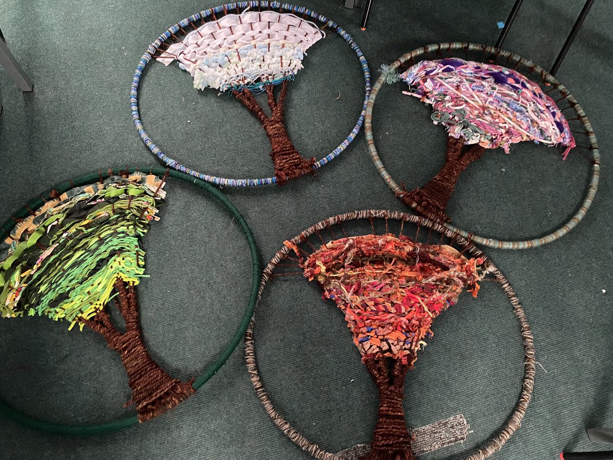 Y1 and Y6 seasonal contributions to our Holme Valley textile-linked art week. Very proud x #UJIart