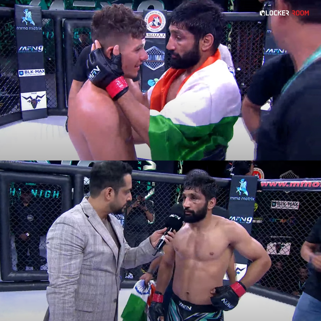 lockerroom_in's tweet photo. What a fight. Sanjeet Budhwar takes home a decision win against Dorde Stojanovic of Serbia.
#MFN #MatrixFightNight #delhi #MFN9 #MatrixFightNight9 https://t.co/DpKdqCB7XA