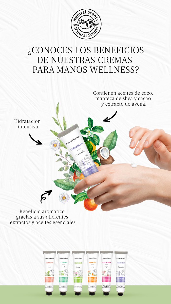 NaturalScentsMx's tweet photo. Hidrata tus manos al máximo🙌🏻
Prueba nuestras cremas intensivas para manos con aceites esenciales🌿 
🍊¡Dos nuevos aromas Naranja y Menta!🌱
 https://t.co/7NSs5BGlAF https://t.co/CYmPQLdtgM