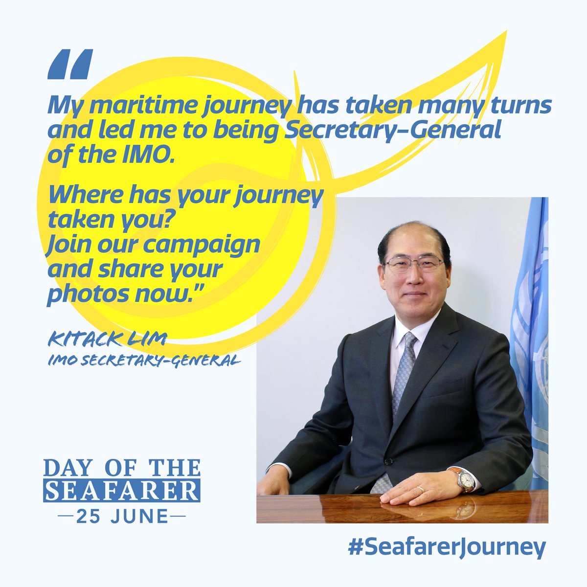 IMOHQ's tweet photo. The #DayOfTheSeafarer 2022 theme "Your voyage - then and now, share your journey" invites crew to share their maritime voyages across social media. The campaign draws attention to how the onboard working environment continues to change: https://t.co/5hYI5ugj90

#SeafarerJourney https://t.co/PPeZ5I3yv3