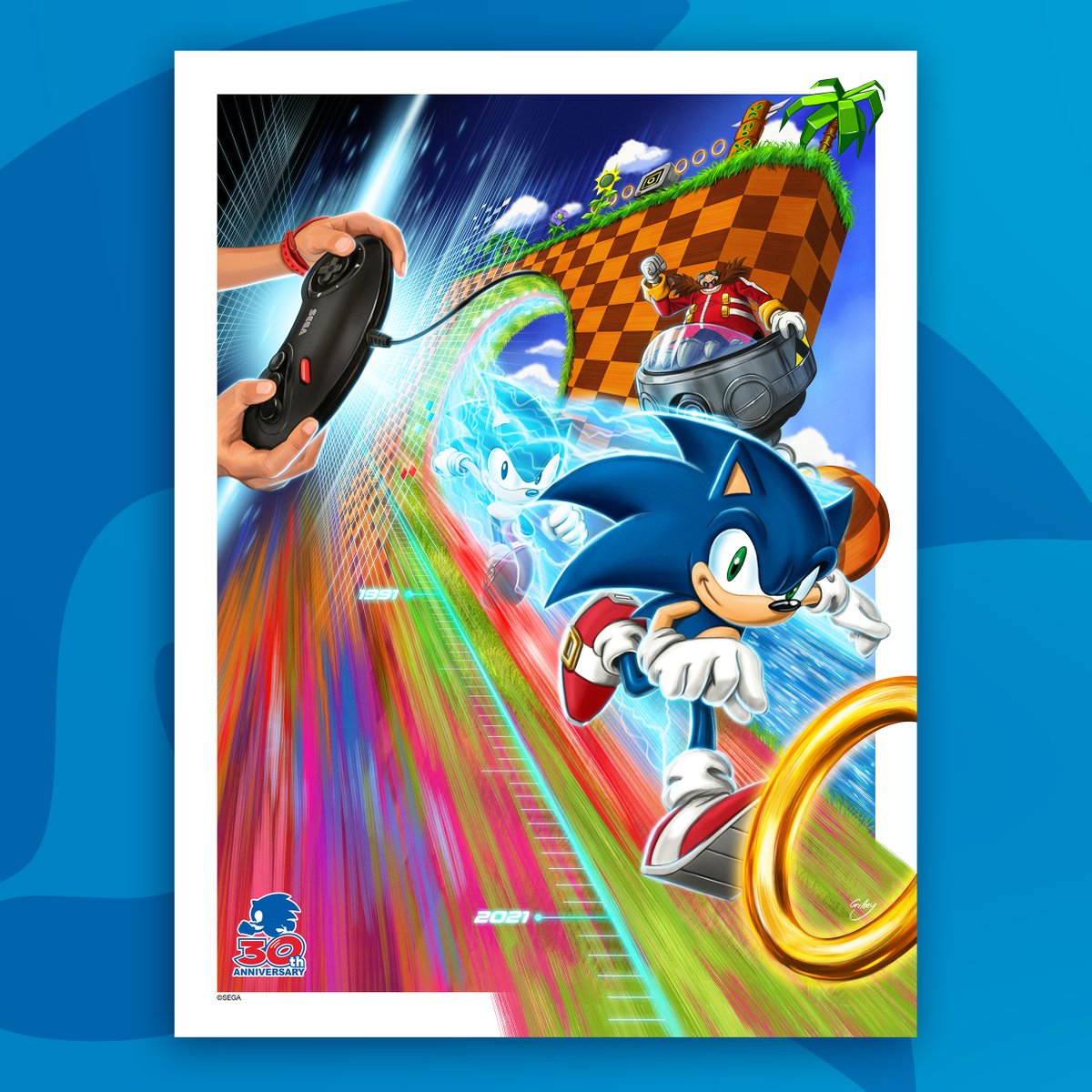 SEGA (@SEGA) on Twitter photo 2022-06-24 17:00:32 Our friends at @MoorArtGallery have released this limited edition fine art poster from @SamGilbey to round out Sonic's 30th anniversary! Only 200 of these hand-numbered prints are available, so roll on over and grab one while you can! 🔵💨 #SEGA #SonicTheHedgehog Our friends at @MoorArtGallery have released this limited edition fine art poster from @SamGilbey to round out Sonic's 30th anniversary! Only 200 of these hand-numbered prints are available, so roll on over and grab one while you can! 🔵💨 #SEGA #SonicTheHedgehog
