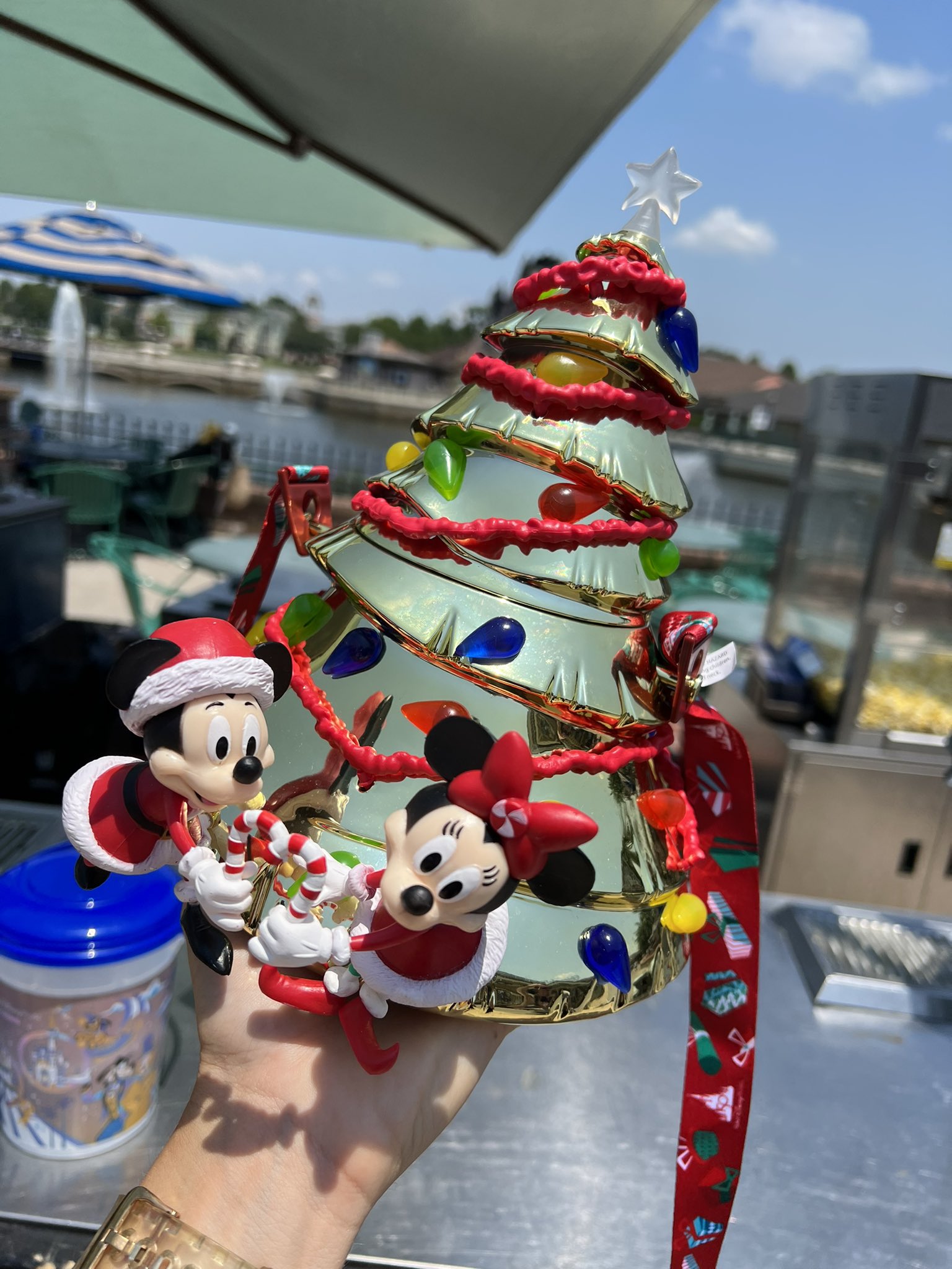 WDW News Today on Twitter "Gold Christmas Tree popcorn buckets are