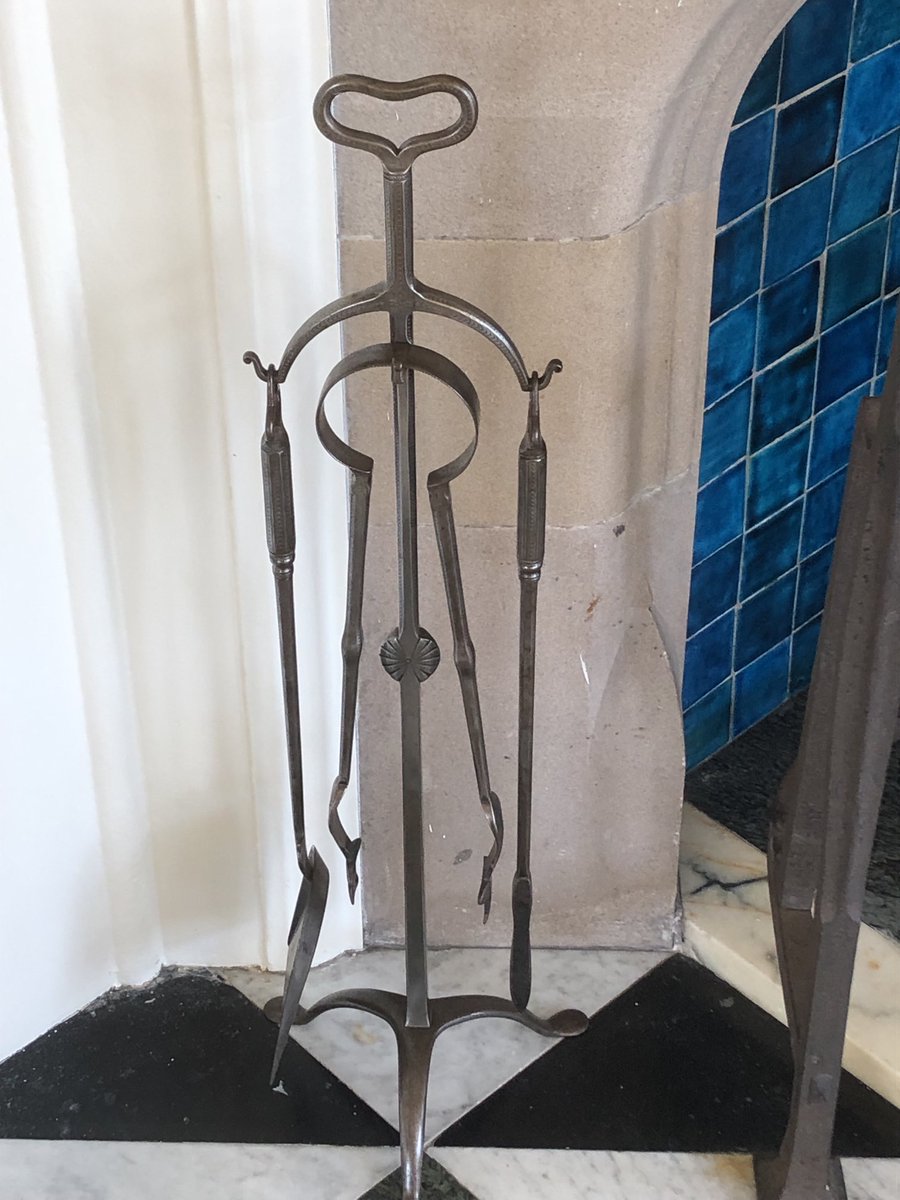 JeremyLamond's tweet photo. Would you have known? Fire irons, wrought steel, circa 1910 designed by Ernest Gimson (1864-1919), Blackwell, Lake District #artsandcrafts #antiques #gimson https://t.co/eH0cbwJkkf