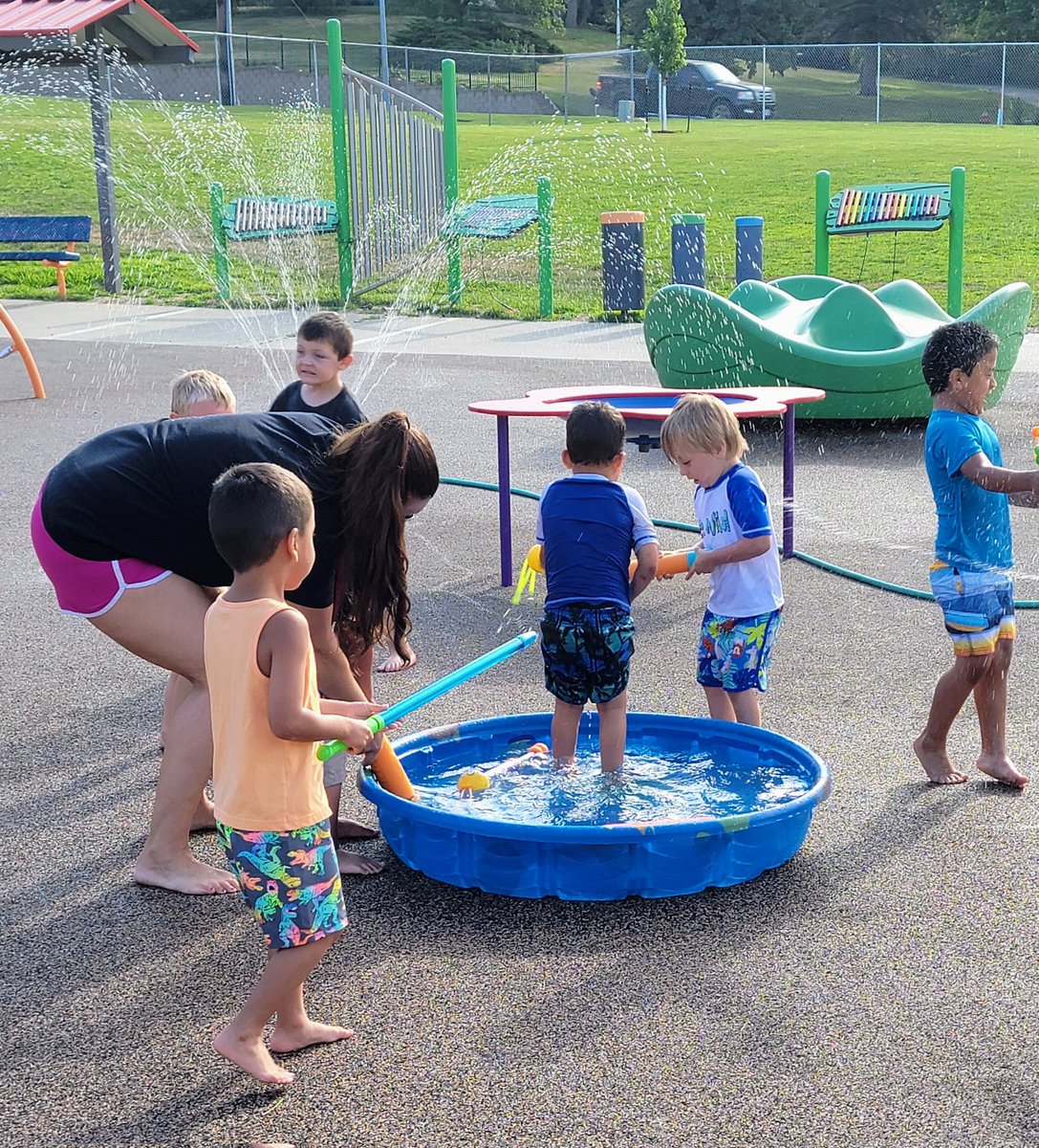 LittlePanthers1's tweet photo. Last day of summer school for our preschoolers = water day! 
#npspanthers https://t.co/tX9SBf4EXK