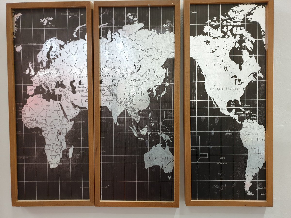 HiruChatlani's tweet photo. Appalled and upset looking at this World MaP Displayed in a departmental store in Chile. For many it might not make a difference, but for 1/5 of the Population of this Planet it does. A world map with Pakistan, Nepal, Srilanka, Bhutan, (Kashmir) but NO India @DrSJaishankar https://t.co/XFgjQcvKbL