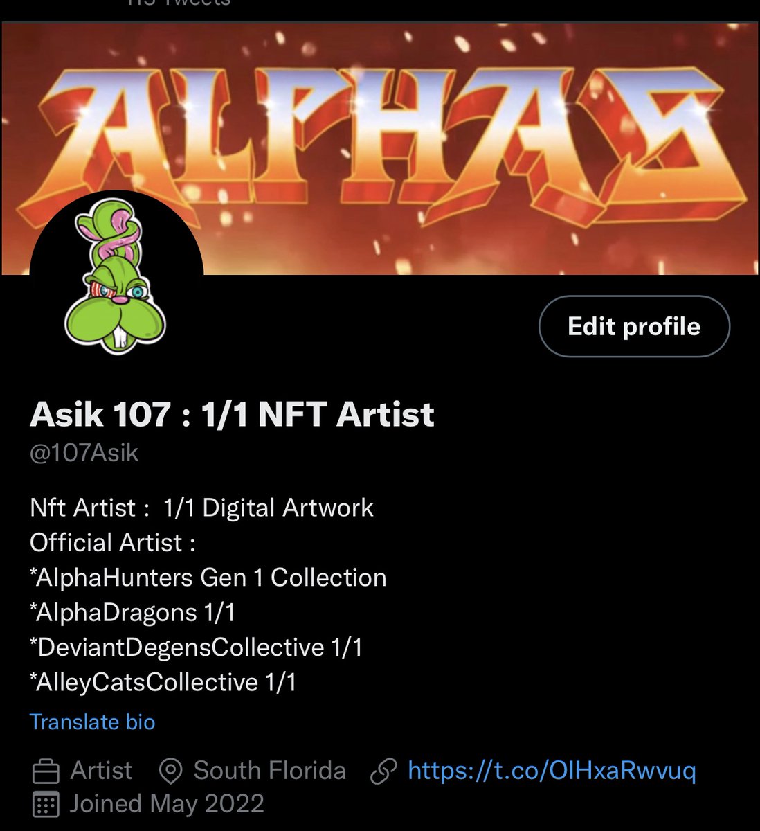 Asik 107 : 1/1 NFT Artist tweet media