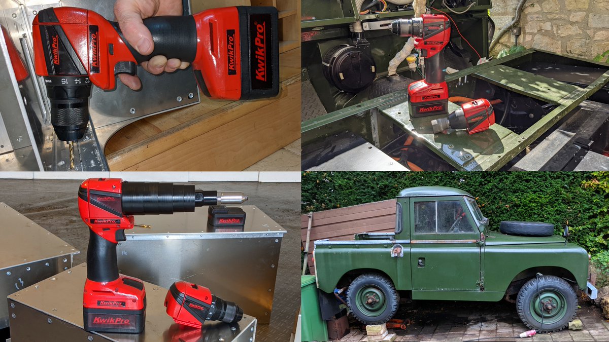kwikprotools's tweet image. KwikPro prototypes are working to renovate/convert an old Land Rover to EV. The World’s Most Versatile Power Tools share their versatility with the Land Rover advertised 57 years ago as The World’s Most Versatile Vehicle. #powertools #multitools #DIY #hobbies #LandRover