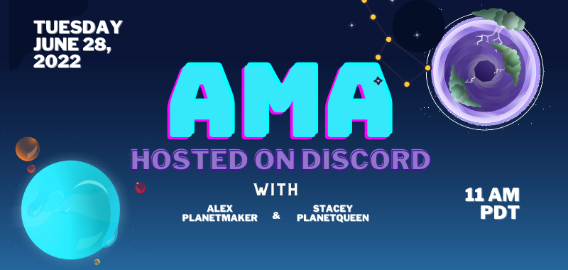 PlanetJester's tweet photo. Reminding everyone of our bi-monthly AMA next week. Lots of cool stuff to talk about!
@Space_Tokens #SpaceTokens #CardanoNFT #ExplorerFollowExplorer https://t.co/Hlf29zNvJO
