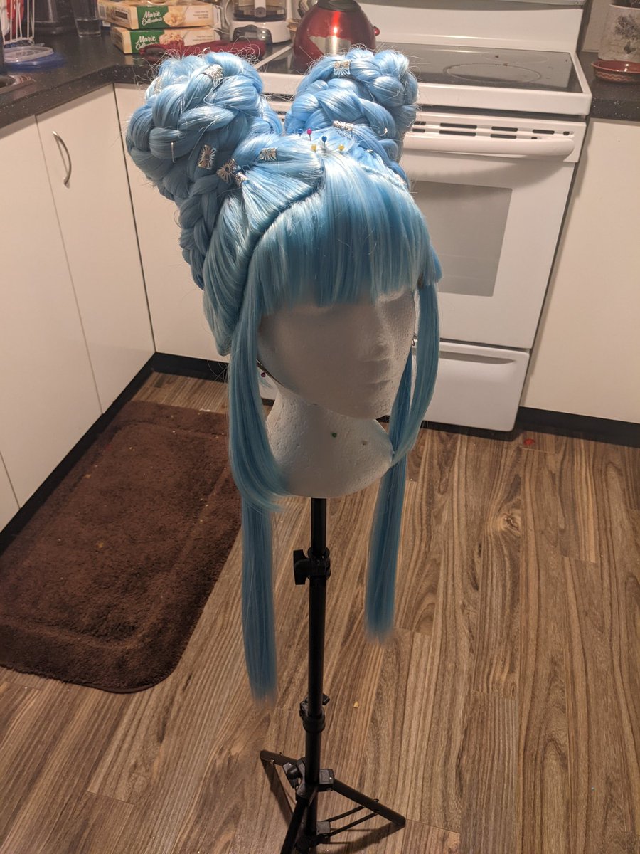 OokamiBlu's tweet photo. Made this original wig and it's for sale! $450.00 plus shipping. I really love it! And am so happy with how its turned out.
#PowderBlue #BabyBlue #Wig #WigCommission #WigBuild #ForSale #KasouWigs #SpaceBuns #Festival #Cosplay #Cosplayer #WigSale https://t.co/b2aVqHgUcT