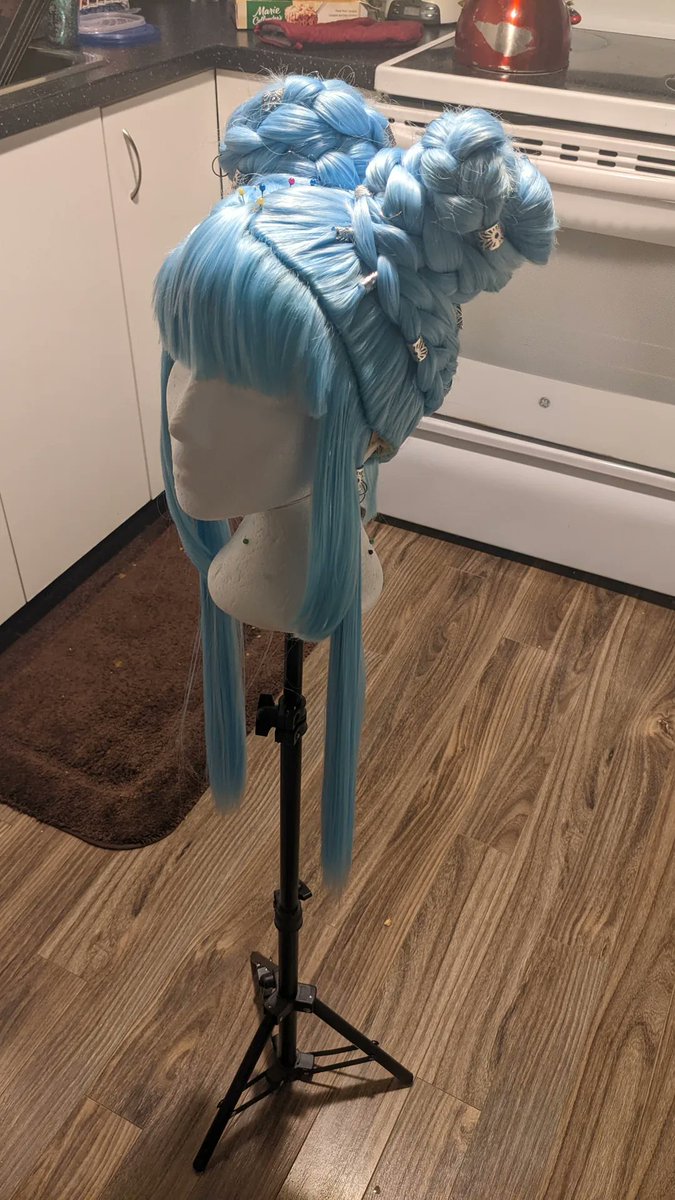 OokamiBlu's tweet photo. Made this original wig and it's for sale! $450.00 plus shipping. I really love it! And am so happy with how its turned out.
#PowderBlue #BabyBlue #Wig #WigCommission #WigBuild #ForSale #KasouWigs #SpaceBuns #Festival #Cosplay #Cosplayer #WigSale https://t.co/b2aVqHgUcT