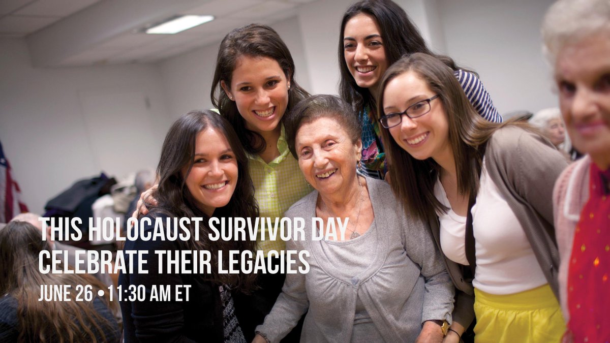 JFedWCNJ's tweet photo. Through their life’s work, Holocaust survivors enrich our lives and our communities every day. This Holocaust Survivor Day is June June 26th. Join us at 11:30 AM (ET), to celebrate their legacies together. Join here: https://t.co/w2Qm3LejwS https://t.co/7DyqQRMQcV