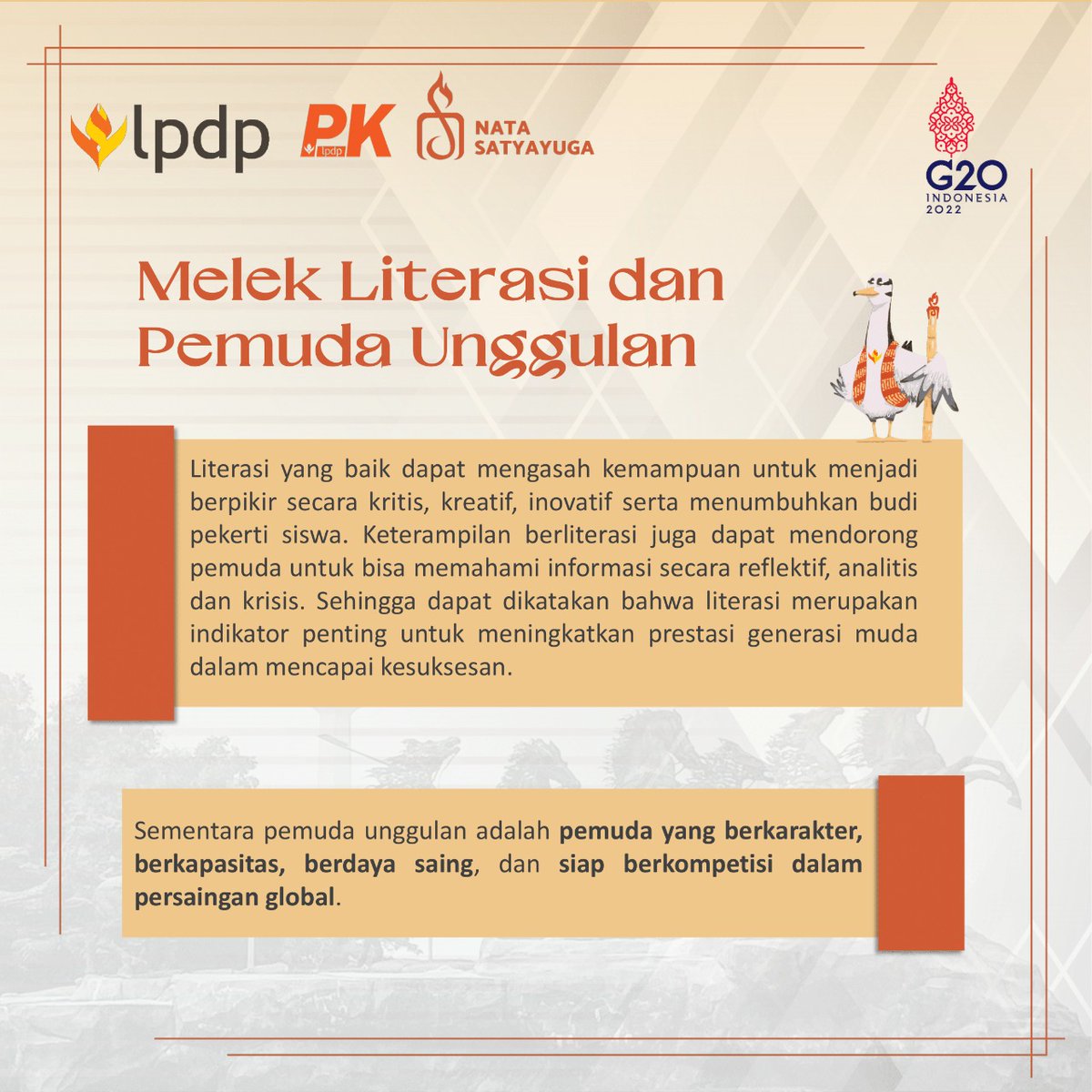 KusnandaIZ's tweet photo. Mari, bersama si Hamsa, kita simak paparannya dalam postingan ini ya!

Demi Indonesia Emas,
Kami akan mengabdi!

#LPDP #PK187 #NataSatyayuga #DiriUntukNegeri #SDMUnggulIndonesiaMaju #IndonesiaTangguhIndonesiaTumbuh #AkuPastiMengabdi

@LPDP_RI @pk187lpdp https://t.co/qStmT1ulzC