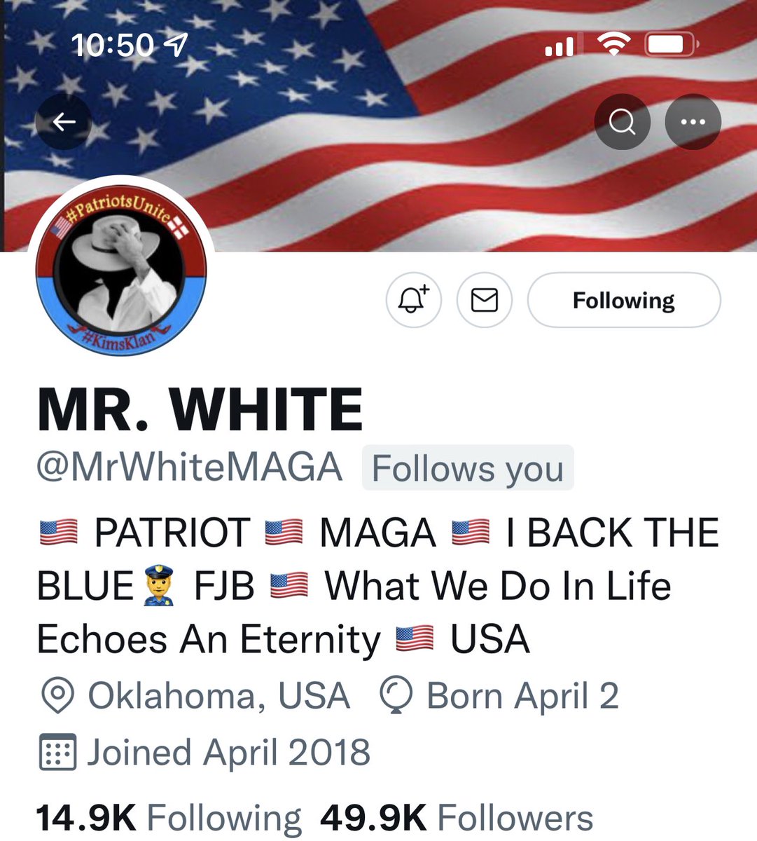 It's been a week of wins and Celebrating 🥳 🔫🇺🇸👶🏻Can we get @MrWhiteMAGA a few more followers congratulations soooo close 50K 🎇🎇