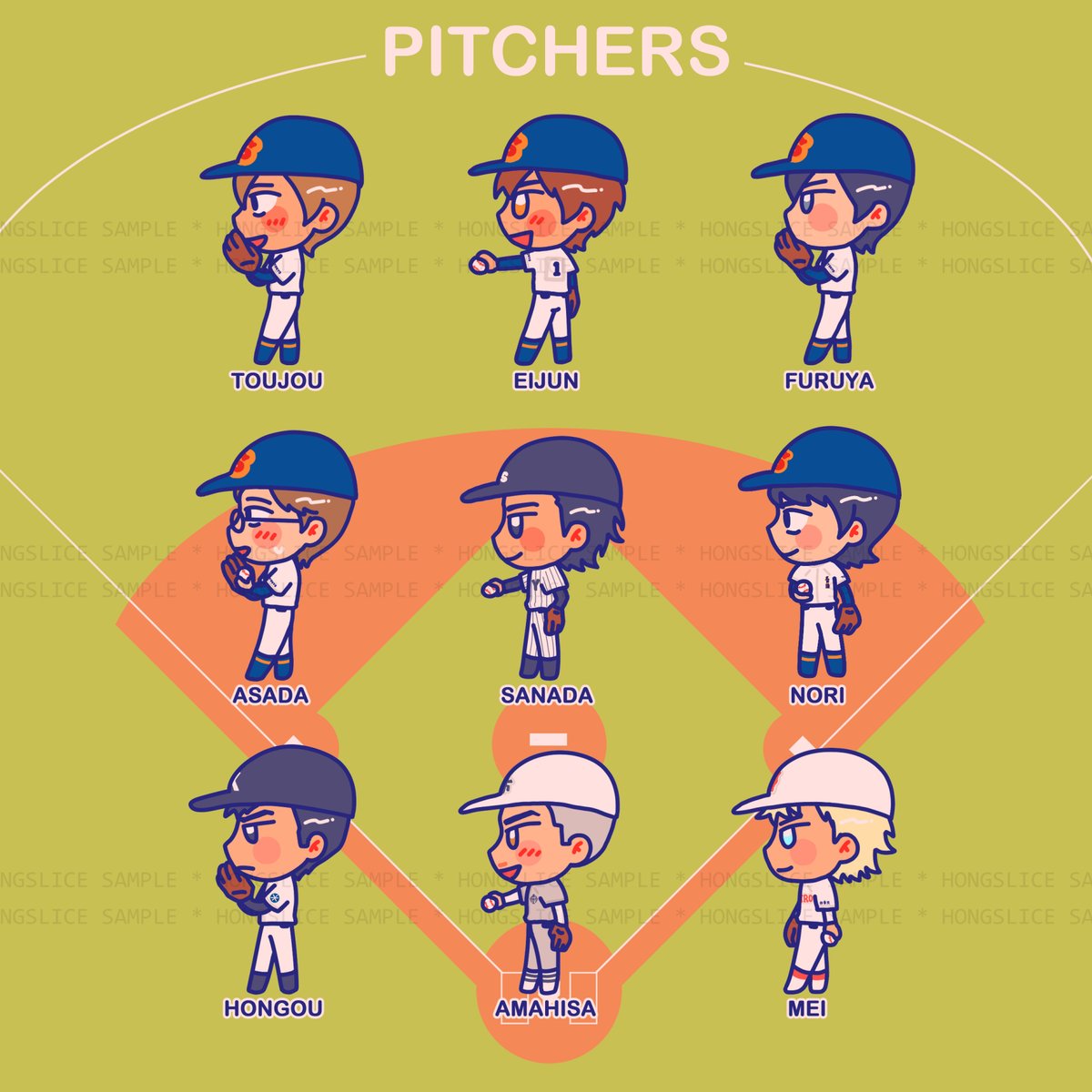 tigrbalm's tweet photo. [RTs💚] Preorders for my new Daiya no Ace standees are now available! Choose from 9 pitchers + 13 batters to create your dream showdown! ⚾️💥 

Shop link in thread⬇️ https://t.co/VgcFjfuLE7
