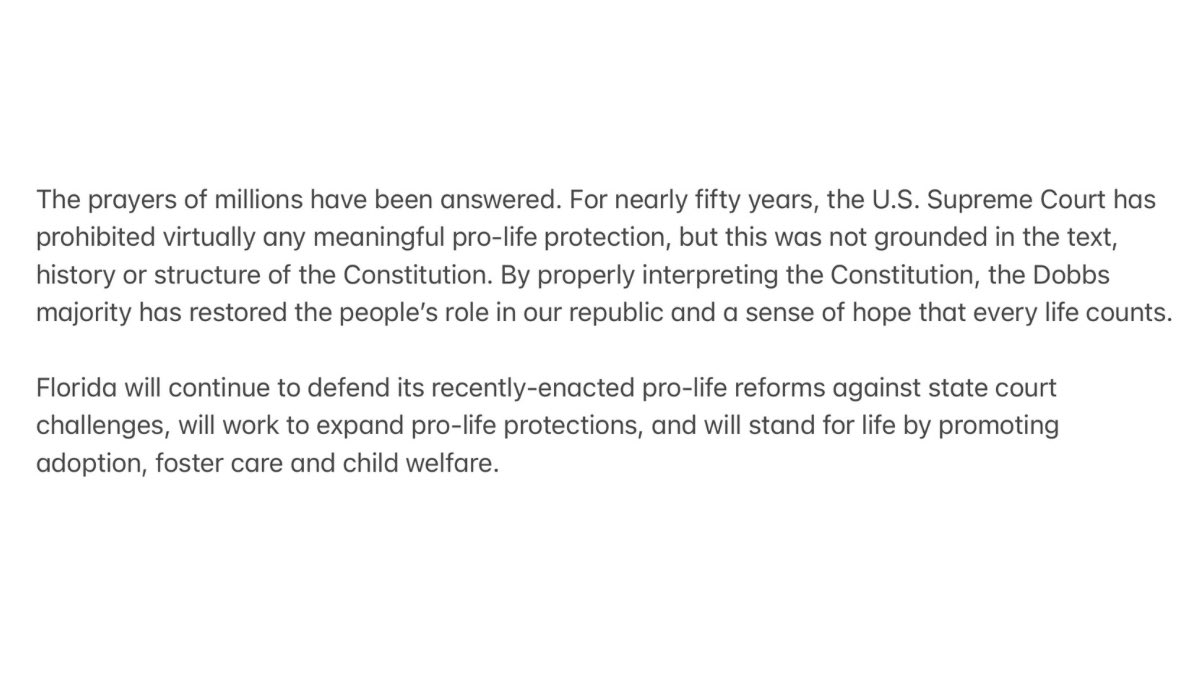 GovRonDeSantis's tweet image. By properly interpreting the Constitution, the Supreme Court has answered the prayers of millions upon millions of Americans.