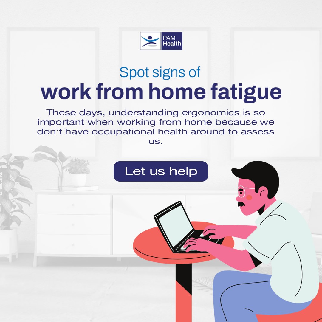 PAMHealthUK's tweet photo. Feeling fatigued due to working from home? Ever thought it may be down to poor ergonomic equipment? 😞

Take a look at our range at: https://t.co/zp70kzIlps. 

Need help? Get in touch:

📞 0808 1968822
📧 info@pamhealth.co.uk

#office #workfromhome #fatigue #productivity https://t.co/bcQXje9Rsj