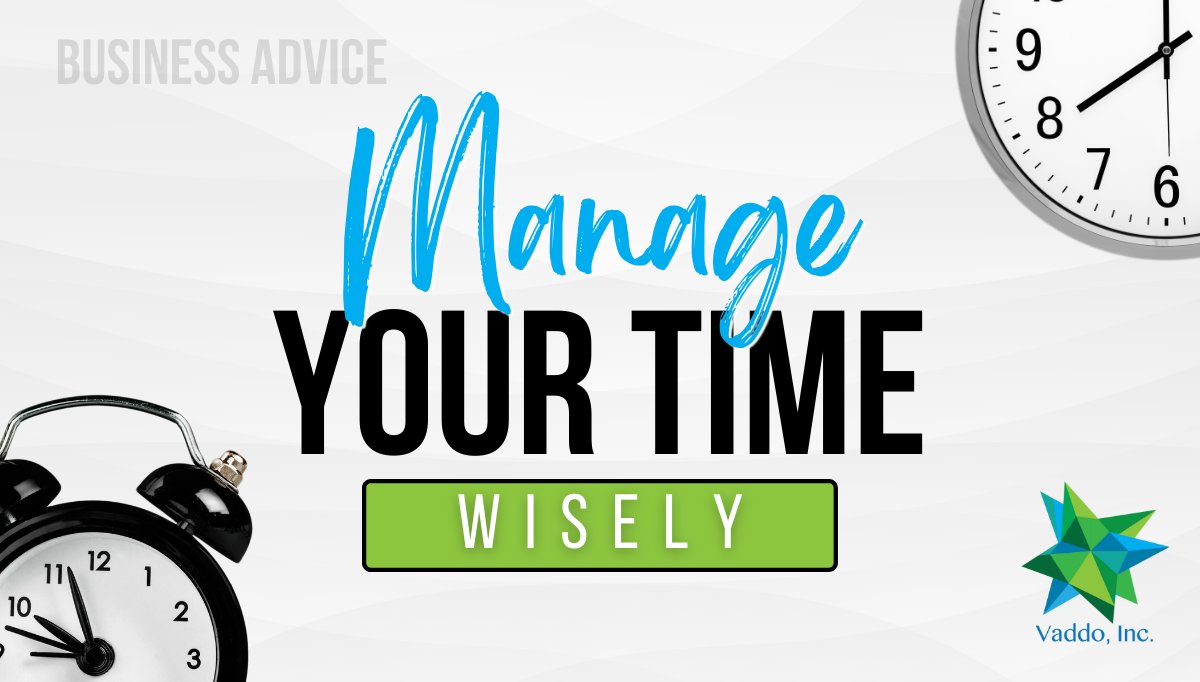 vaddo_inc's tweet photo. Time is the most important resource! Make sure you frequently evaluate where your time is being spent and see where there is room for improvement in your schedule! ⏳ #timemanagement #VaddoIncCulture #VaddoIncSalary #VaddoIncJobs https://t.co/g66BsuWQPP
