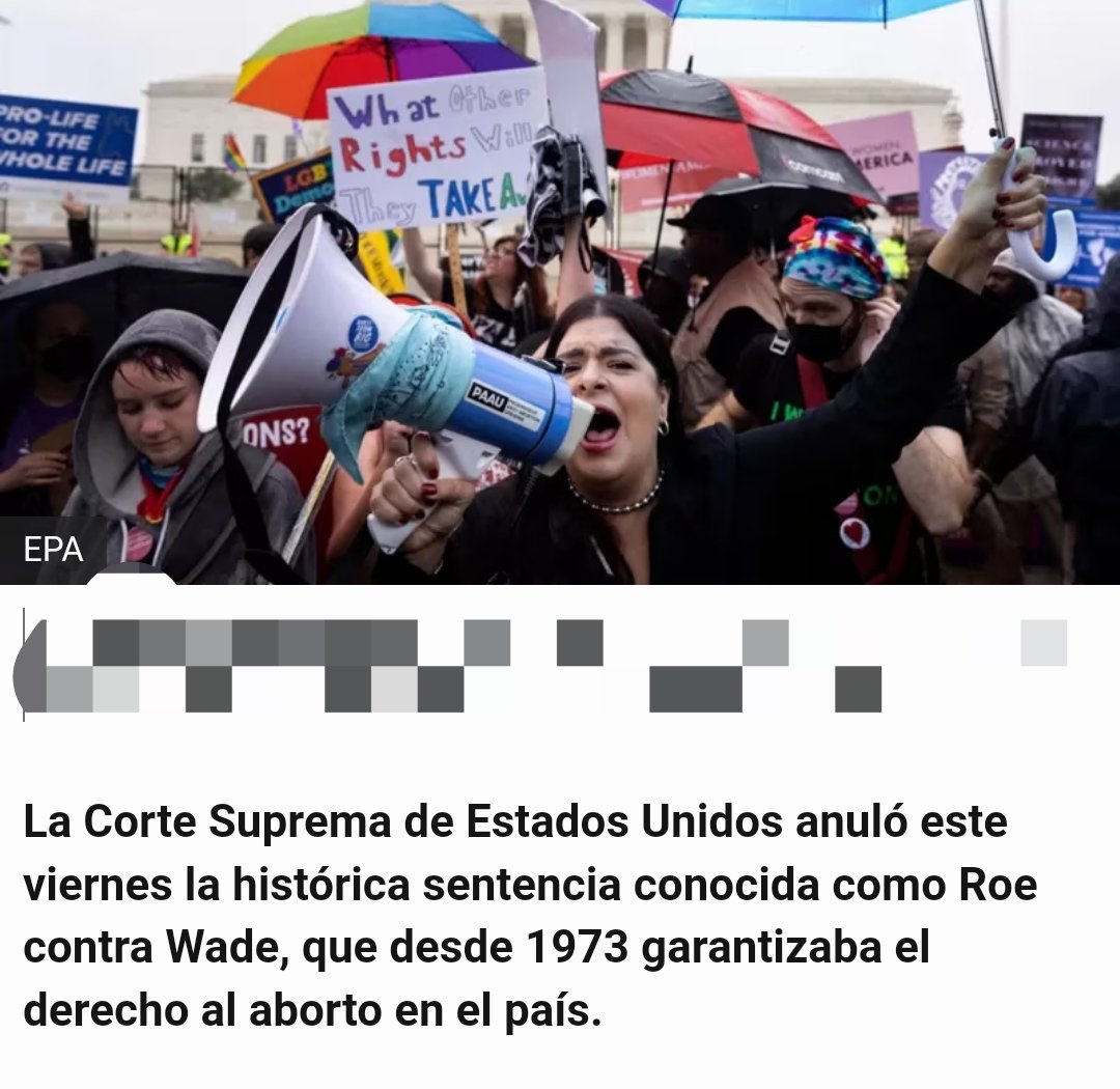 En EE.UU se anula garantía de abortar. Un retroceso de nuestros derechos como mujeres a nivel mundial. En América Latina y el mundo fortalezcamos la pelea x el aborto legal, libre seguro y gratuito. La maternidad debe ser deseada.