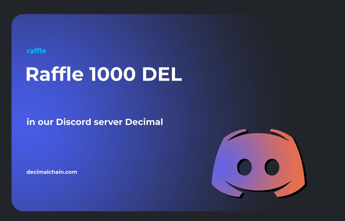 Need more DEL coins!

We are giving away 1000 DEL on our Discord server! 

Follow us on Discord Server, solve the Seed Phrase using clues and take your 1000 DEL.

Time: June 24, 18:00 (GMT+3)