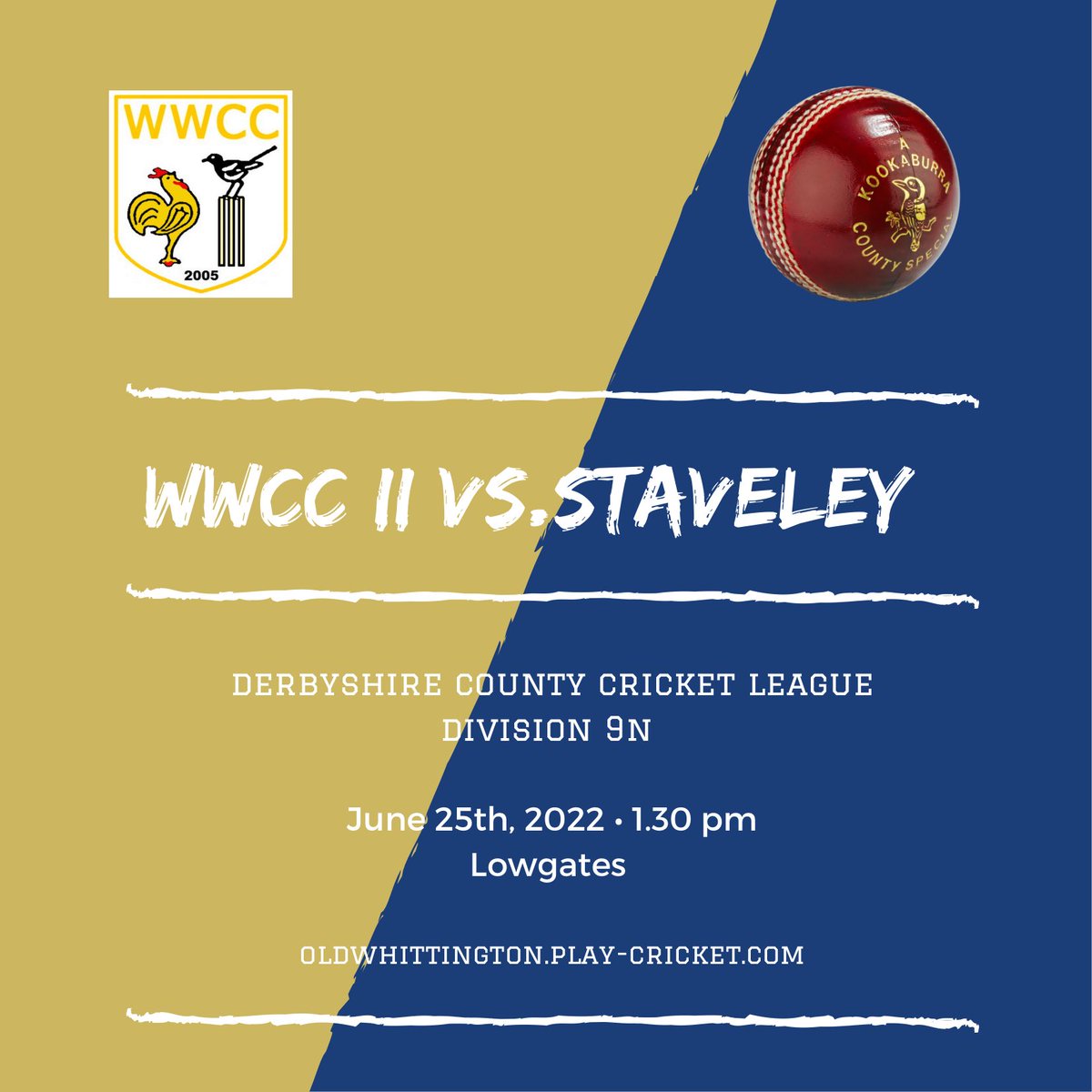 It’s another 🏏🏏 double header weekend! The 1sts welcome @StaveleyWelfare to the @GarageA1 pavilion as the 2nds travel to our near neighbours at Lowgates. #wanderers