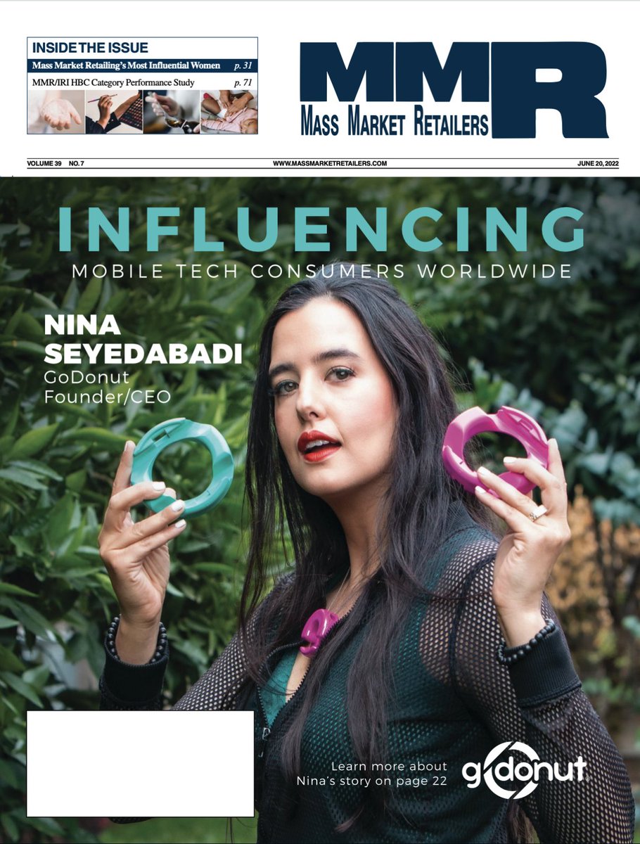 godonut1's tweet photo. GoDonut is honored to have CEO/Founder Nina Seyedabadi featured on the front page of the Mass Market Retailers 10th Annual Most Influential Woman of Retail issue 🎉 Check out the piece below!

https://t.co/iOlGIRz20b

#GoDonut #womeninbusiness #influentialwoman #womenintech https://t.co/gDIDIlDH7N
