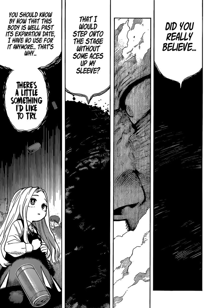 UniversallyCAPE's tweet photo. I think that vestige that AFO was eating in the previous chapter was the essence of Eri. #MHA355 #MHA356 #MHA357 #MHASpoilers https://t.co/1GsDHcwXU6