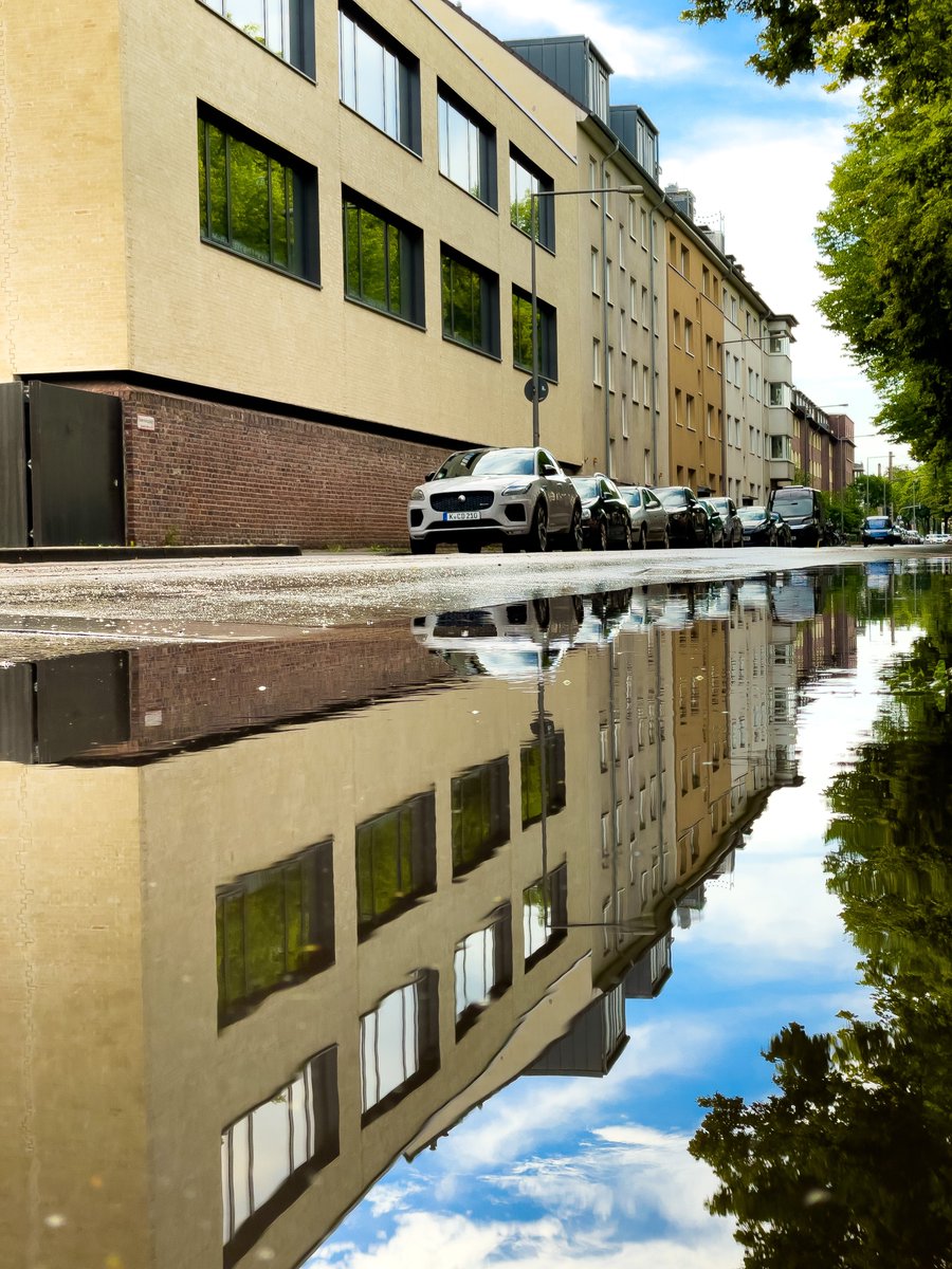 ZoePionierin's tweet image. Straßenstrand in #Köln. Stillleben nach dem #Regen.