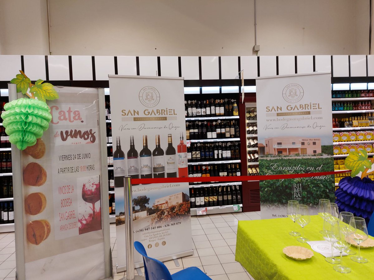 Comienza la presentación de los vinos de la Bodega San Gabriel en #Alcampoburgos