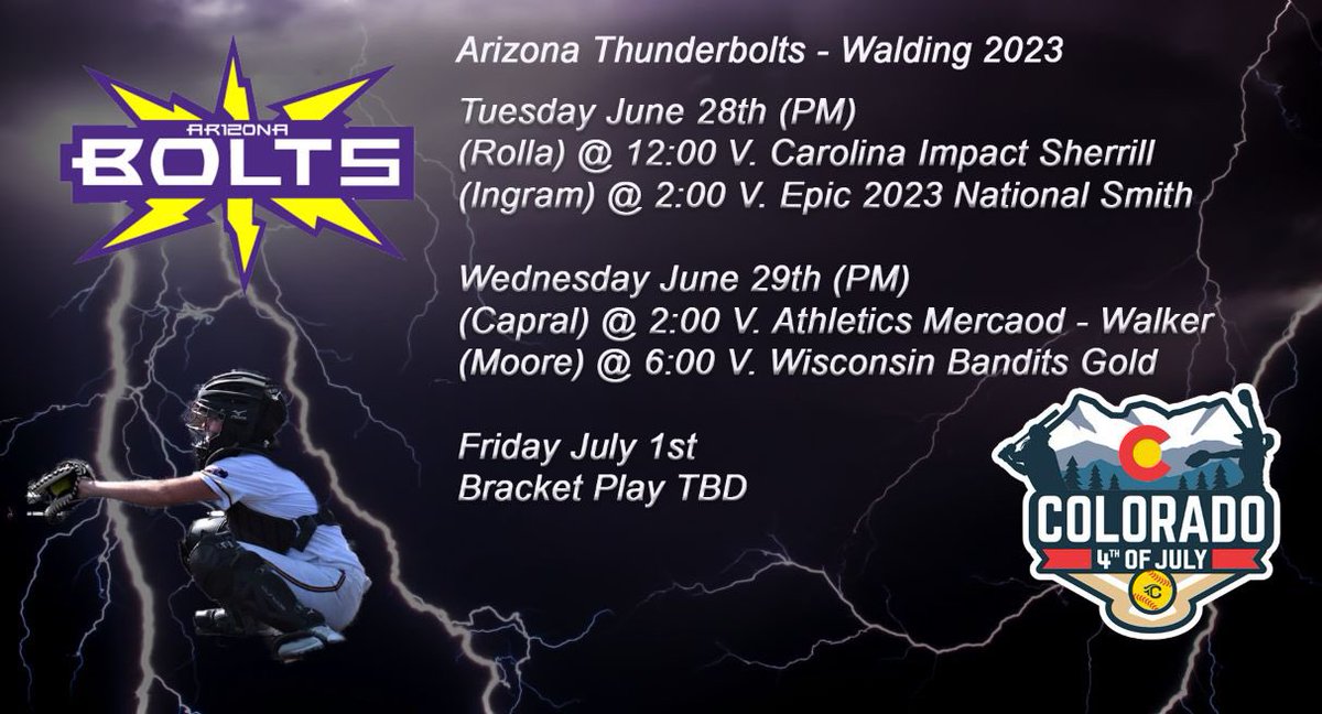 Colorado Fireworks schedule! <a href="/cwalding1836/">Chris Walding</a> <a href="/AZBoltsWalding/">Arizona Storm Walding</a> @SydneyyO11 <a href="/sdoepking11/">Shannon</a> <a href="/CoachMFrezzotti/">Magali Frezzotti</a> <a href="/StacyMayJohnson/">Stacy May-Johnson</a> <a href="/JessicaAllister/">Jessica Allister</a> <a href="/KendraKirkhoff/">Kendra Kirkhoff</a> <a href="/CoachRayNoelte/">Coach Ray Noelte</a> <a href="/mandygardner24/">Mandy Gardner-Colegate</a> <a href="/whitjones25/">Whitney Jones</a> <a href="/CoachBallMalone/">Cindy Ball-Malone</a> <a href="/2Ganeff/">Kris Ganeff</a> <a href="/tommytas15/">Tommy Santiago</a> <a href="/SBCoachNavi/">Lisa Navas</a> <a href="/MattStew13/">Matt Stewart</a> <a href="/CoachDStenger/">Danielle Stenger</a>