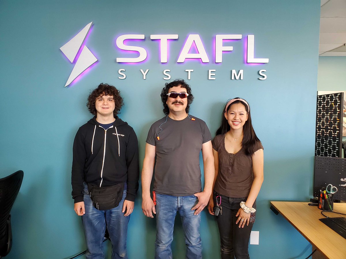 Stafl_Systems's tweet image. Happy New Hire Friday! 

We are very pleased to bring on some talented new team members this week: David, Operations Tech; Sarah, Mechanical Engineering Intern; and Joshua, our Embedded Engineering Intern.

Welcome to the team!

 #team #tech #engineering #sanfrancisco #careers