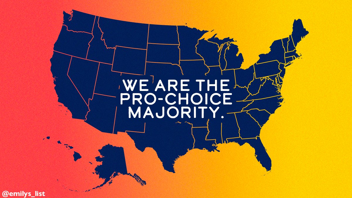 emilyslist's tweet photo. This November will be the most consequential election to defend our rights. Republicans are out of step with America – nearly 80% of us support the right to abortion. We, the pro-choice majority, must hold every anti-choice elected official accountable. https://t.co/nNDRqhx6qa