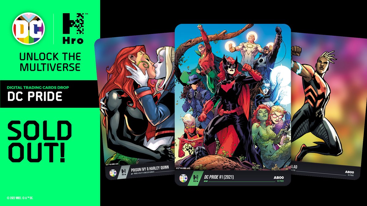 hro's tweet photo. The @hro #DCPride has officially sold out! Thanks to all our collectors for the continued support! 

💚Reminder the DC Pride Leaderboard snapshot date is July 5th 💚 https://t.co/y6585qoQEj