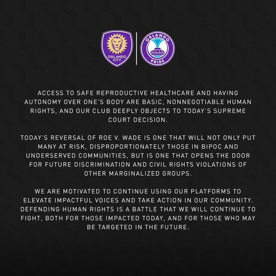 ORLPride's tweet photo. Orlando Pride and Orlando City Statement https://t.co/X65eDryRa1