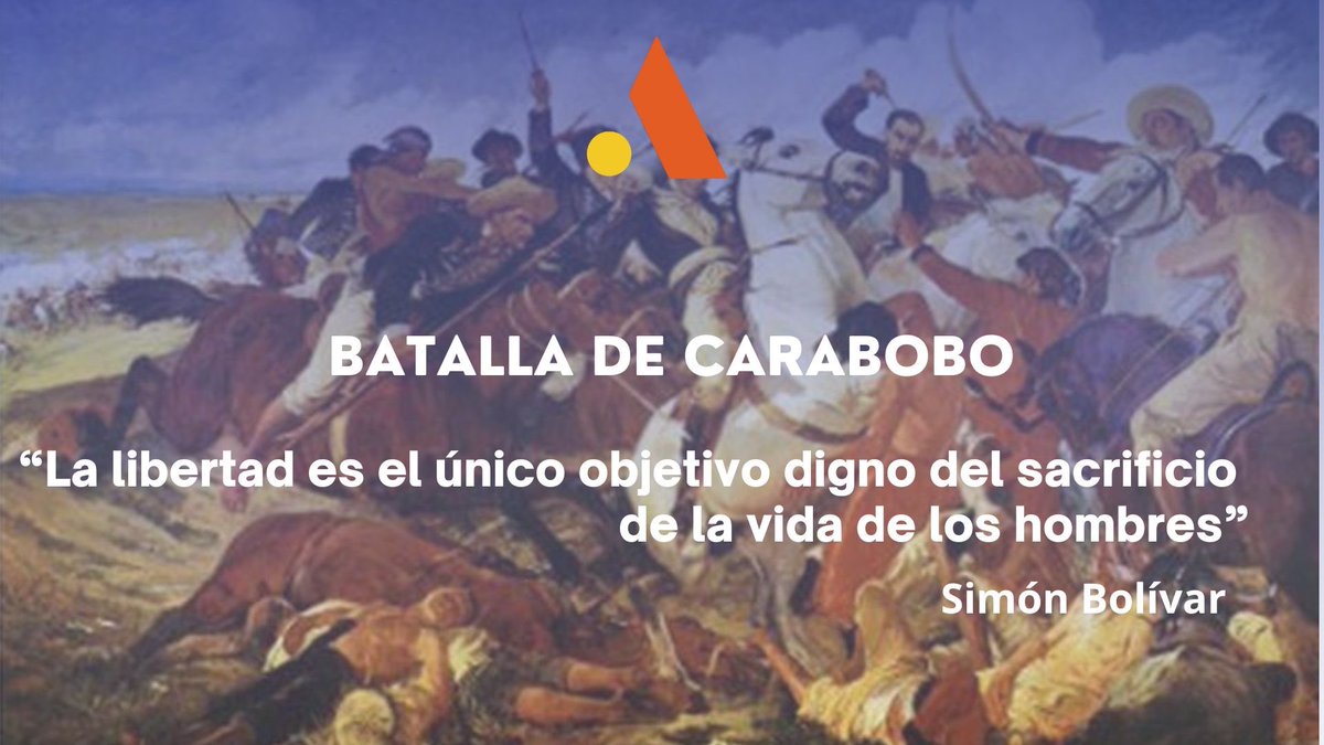 #24Junio | Conmemoración de los 201 años de la Batalla de Carabobo.

Gesta patriótica de nuestro Libertador junto a miles de hombres y mujeres del #ejercitovenezolano

Demostración de lucha y valentía para lograr nuestra independencia.

#BatallaDeCarabobo #24junio1821