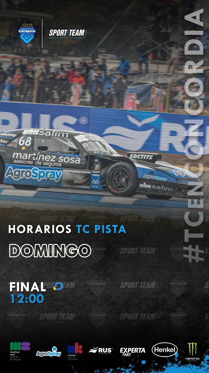 matiascanapino's tweet photo. Llegamos como líderes una vez más al #TCenConcordia! 👉 Dejo los cronos del #TCPista para este fin de semana!

🔸 Recuerden que pueden seguir toda la actividad del fin de semana a través de @motorplaytv , @canaldeportv y la @TV_Publica !

📲 @mtintegralpress | 📸 @DamianBarisch https://t.co/qMEd1HoOwI