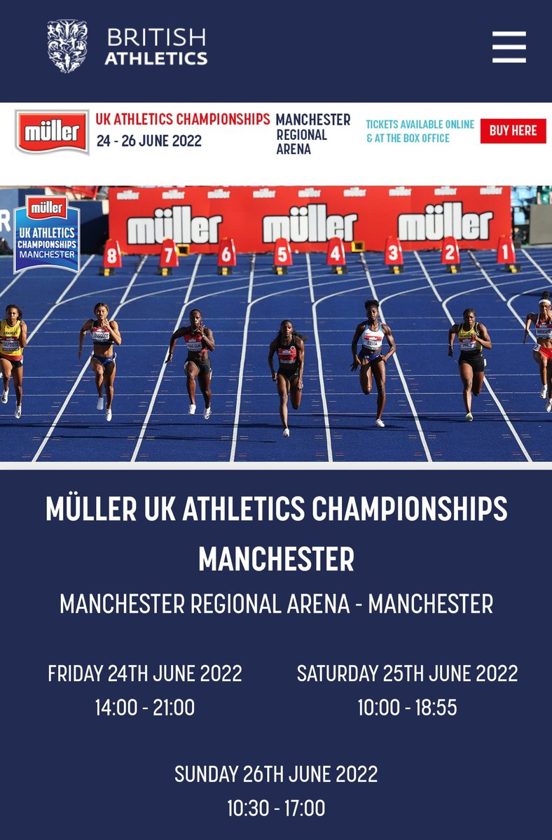 Thanks to @BA_Paralympic for the invite to #MullerUKChamps in Manchester. Great weekend of Athletics and WE'RE LIVE 🙌 Follow it all live here ➡️ britishathletics.org.uk/british-athlet… @AthleticsNI @GLL_UK @MaryPetersTrust @NorthDownAC