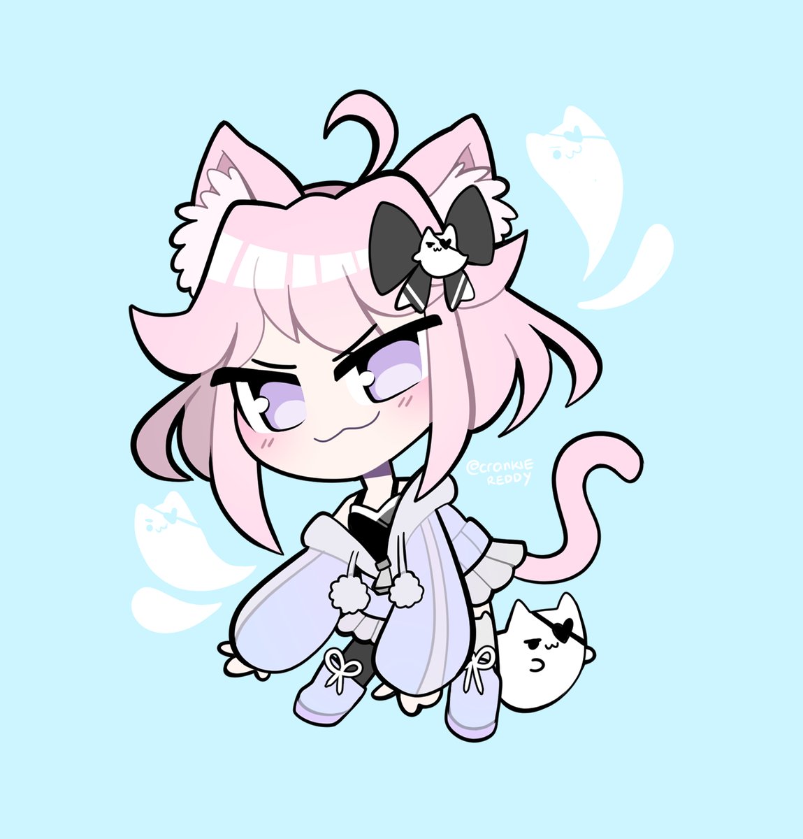 「old design but pink cat ! ✨

#nyanart #v」|ᴄʀᴀɴᴋɪᴇ ✨のイラスト