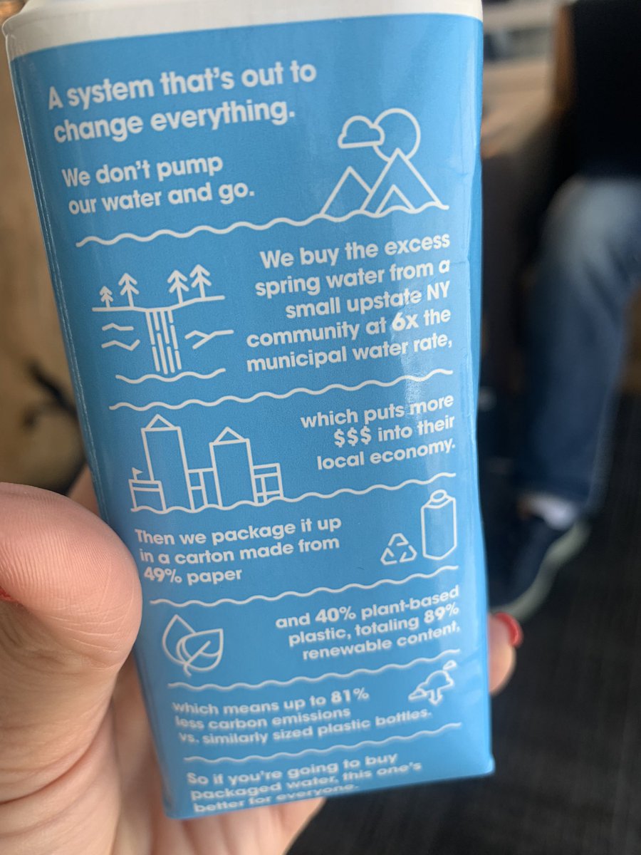 You just did a good thing. #justwater #plantbasedplastic #renewables #carbonremoval #AmericanAirlines