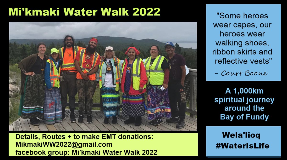 Mi’kma’ki 1000km Water Walk 2022 Day 31: Yesterday Hammondvale to Handford Brooke 25kms! 
Heading for Saint Martin’s down the 111. Details, Routes + to send EMT donations: MikmakiWW2022@gmail.com 💙
#WaterIsLife #WaterIsSacred
facebook.com/groups/1368227…