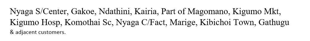 KenyaPower_Care's tweet photo. Good evening,
The following areas will be affected by scheduled power interruptions to carry out network maintenance tomorrow 25/06/2022 ^LS https://t.co/WCYYWc5LuG