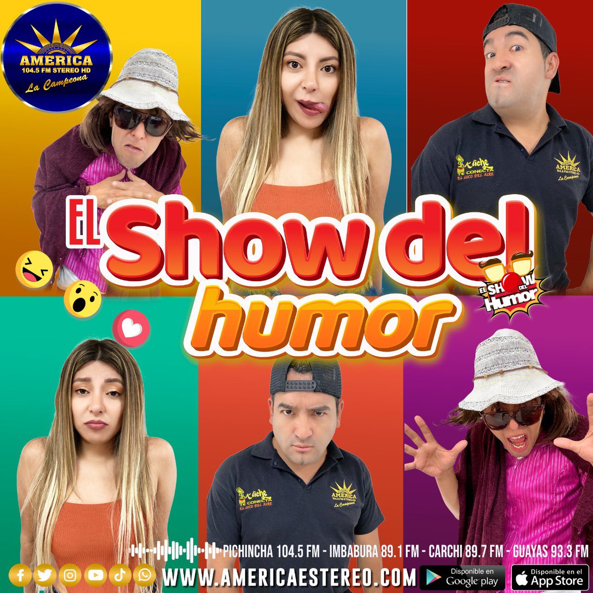 radioamericaof_'s tweet photo. Parte del Equipo #ShowDelHumor ‼️‼️ todos los viernes te hacemos reír si o si! 🤪🤪‼️
104.5FM https://t.co/t0HTwU6vU5