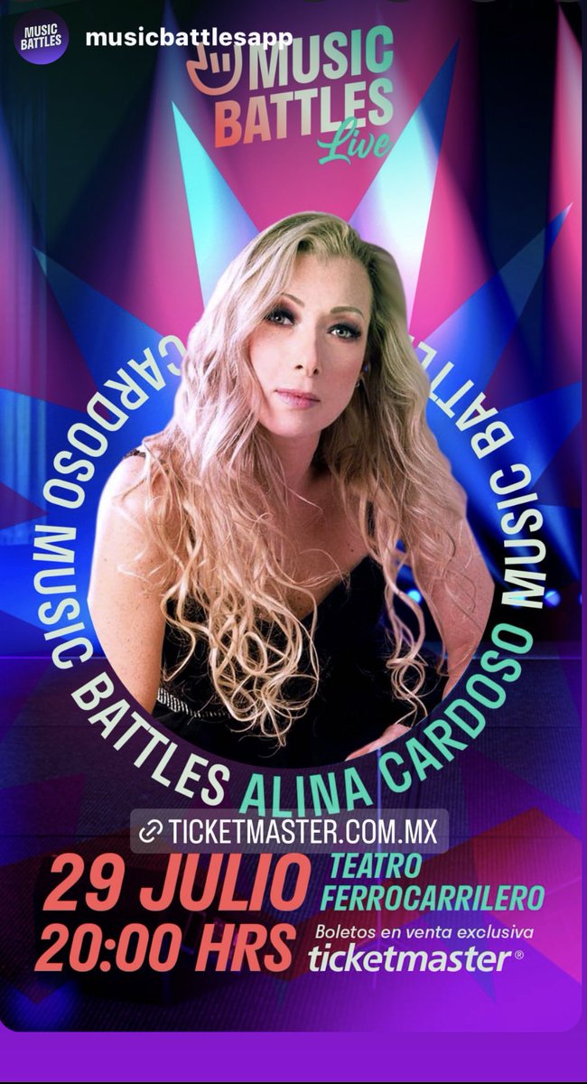 alinamusical's tweet photo. @musicbattlesapp  teatro Ferrocarrilero 29 de julio no puedes perdértelo!!! #show #singers #musicbattles https://t.co/P2PeOlMpoQ