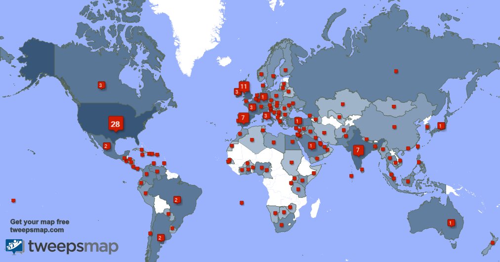 Muchas gracias a mis 66 nuevos seguidores desde Estados Unidos, Arabia Saudita, India, y más durante la última semana. tweepsmap.com/!KwizkingAntho…