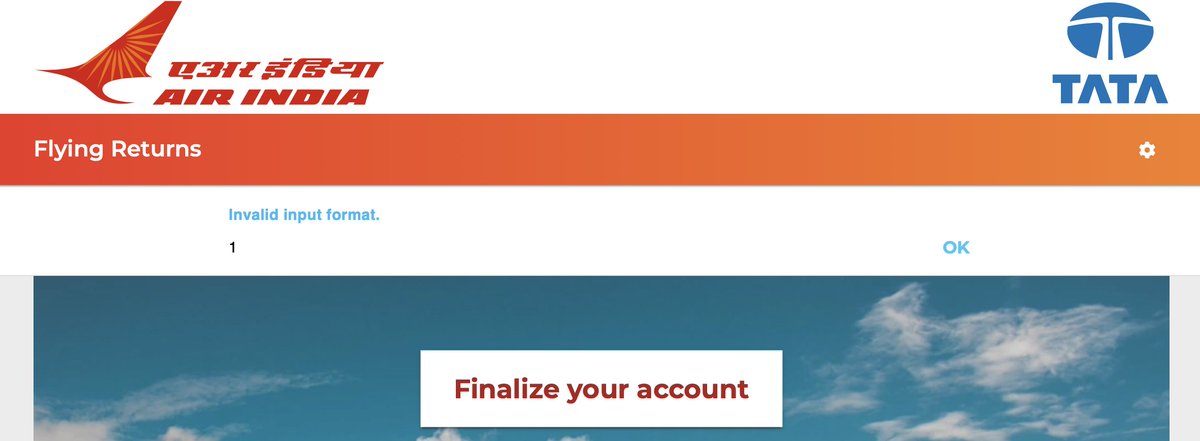 Ruby_Walia's tweet photo. @airindiain I tried sending a DM but apparently your account isn't open for DMs. Typical. And all I'm trying to do is sign up my son for your loyalty program. God forbid I was trying to actually buy a ticket 🤦‍♂️ https://t.co/LKeFMK1aU0