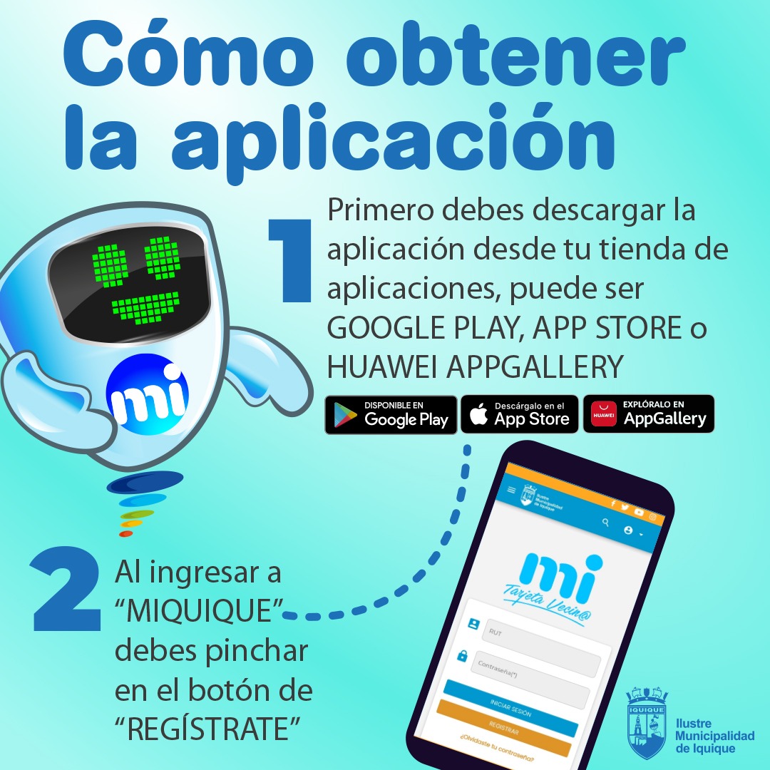 IquiqueDeTodos's tweet photo. 🔵 CONOZCA CÓMO DESCARGAR LA APLICACIÓN "MIQUIQUE"
Comienza a disfrutar los múltiples beneficios de "MI TARJETA VECINO" descargando la aplicación "MIQUIQUE" en tu celular...
#MIquique #Iquique https://t.co/D3BcGwzeQX