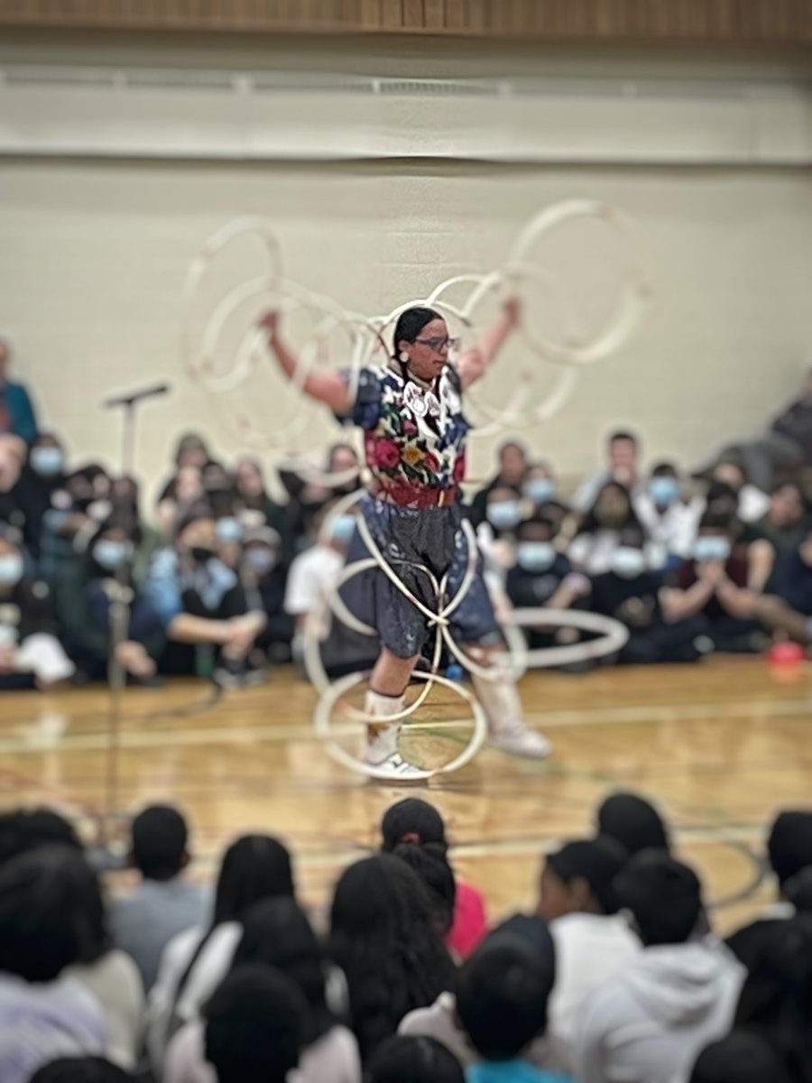 We celebrated #nationalindigenouspeoplesday with Jess from <a href="/WildMintArts1/">Wild Mint Arts</a>! All the students LOVED the hoop dancing!!! #wearecbe